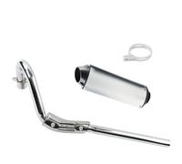 Tubo de Escape Moto Silenciador Kit de montaje de silenciador de escape de motocicleta de 28 mm, compatible con CRF50 KT SUZUKI Pit Bike Motocross(White)