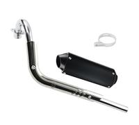 Tubo de Escape Moto Silenciador Kit de montaje de silenciador de escape de motocicleta de 28 mm, compatible con CRF50 KT SUZUKI Pit Bike Motocross(Black1)