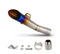 Tubo De Escape Motocicleta R6 GP Acero Inoxidable 51 Mm Para DUKE250, NINJA250, MSX125, 150NK, 300SR, GSXR125, CBR150R, DL250, ZX25R, R15, MT03(A HALF BLUE)