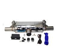 Tubo de Escape para automóvil con Forma de T, Entrada y Salida únicas, Bomba de vacío, válvula Variable, silenciadores, Control Remoto, Tubos de Extremo universales (vacío 63 mm).