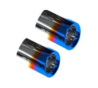 Tubo de escape Para BMW Para X3 G01 Para X4 G02 2019-2022 Punta Silenciador Escape Acero Inoxidable Boquilla Negra/plateada Accesorios Para Coche(Blue 2PCS)