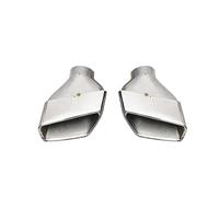 Tubo de Escape para BMW Serie 5 M5 G30 G38 2017-2022 530 540 2021 Difusor de Parachoques Trasero Salida de Tubo de Escape Negro Plata Puntas de silenciador Cubierta (530 Plata)