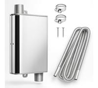 Tubo de escape para generador de energía: generador silenciador estacionario tubo de escape climatizado con tubo de escape de 300 cm de largo Silenciador Calentador de estación