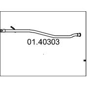 Tubo de escape posterior para silenciador posterior 01.40303 MTS para CITROËN
