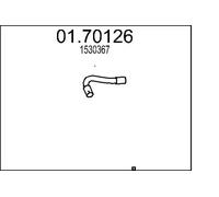 Tubo de escape posterior para silenciador posterior 01.70126 MTS para FORD