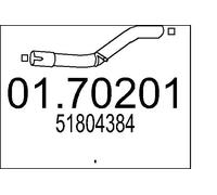 Tubo de escape posterior para silenciador posterior 01.70201 MTS para FIAT QUBO