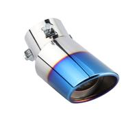 Tubo De Escape Punta, Brillante Acero Inoxidable Cromo Cola Coche Trasero Silenciador Curvo Cromado Azul End Trim Car Tip Final Universal Reemplazo Automotriz La Garganta Para Automóvil Auto Styling