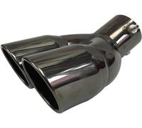 Tubo de escape Punta de Para escape 63/76 mm Coche doblado Para doble Extremos del tubo Para Tubo Para acero inoxidable silenciador Para(For 76mm)