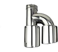Tubo de escape Punta de Para escape Accesorios para automóviles Extremos del tubo Para Cubierta la punta Para Tubo Para borde recto doble salida acero inoxidable(Right in60-out89)