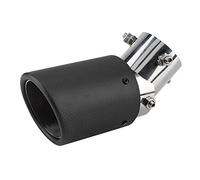 Tubo De Escape Punta, Tubo de escape de salida única ajustable para coche estilo de fibra de carbono de 63-89mm punta de silenciador garganta trasera para tubo de escape de 40-54mm