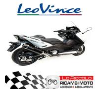 Tubo de Escape Silenciador 2/1 Homologado LeoVince Negro Yamaha T-Max 530