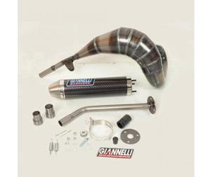 Tubo de escape silenciador de carbono Giannelli para moto Beta 50 RR Enduro 2012
