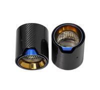 Tubo de Escape Silenciador De Tubo De Escape Fibra Carbono Para Serie 3 G20 G21 320d 320i 330i 2020 2021 2022 2023 2024 Tubo de escape del coche(2pcs azules)