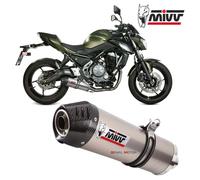 Tubo De Escape Completo MIVV Oval Titanio para Kawasaki Z650 2017 > 2023