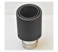 Tubo de escape simple con borde laminado modificado y punta de silenciador de acero inoxidable de fibra de carbono mate Moldura del tubo escape(66-76mm)