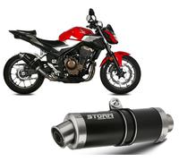 Tubo De Escape Storm By Mivv Gp Acero Negro Honda Cb 500 F 2019 > 2023