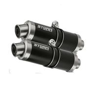 Escapes no homologado Storm GP Acero negro para APRILIA RSV 1000 R 04-08 | RSV 1000 R TUONO 04-08 | TUONO FIGHTER 06-10 | RSV 1000 R FACTORY 04-08