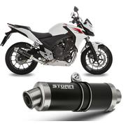 Tubo De Escape Storm by Mivv Gp Nero Acero para Honda Cbr 500 R 2013 > 2015