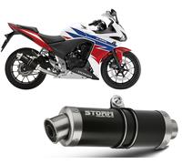 Tubo De Escape Storm by Mivv Gp Nero Acero para Honda Cbr 500 R 2013 > 2015