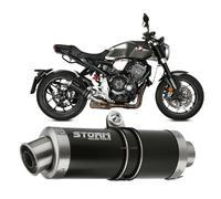 Escape Storm by Mivv negro Silenciador Gp Acero para Honda Cb 1000 R 2018 > 2022
