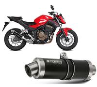 Tubo De Escape Storm by Mivv negro Gp Acero para Honda Cb 500 F 2016 > 2018