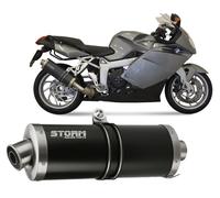 Escape Storm by Mivv negro Silenciador Oval Inox Bmw K 1200 R / S / Gt 2005 2008