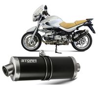 Tubo De Escape Storm by Mivv negro Oval Acero para Bmw R 1150 R 2000 > 2006