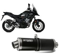 Tubo De Escape Storm by Mivv negro Oval Acero para Honda Cb 500 X 2017 2020