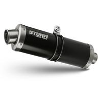 Tubo De Escape Storm by Mivv negro Oval Acero para Honda Cbr 600 F 1991 > 1998