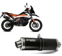 Silenciador Escape Storm By Mivv Oval Acero Negro Ktm 890 SMT 2023