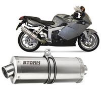 Tubo De Escape Storm by Mivv Oval Acero para Bmw K 1200 R / S / Gt 2005 > 2008