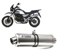 Escape Storm by Mivv Silenciador Oval Acero para Moto guzzi v85 tt 2019 > 2024