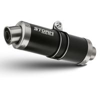 Tubo De Escape Storm by Mivv Oval Nero Acero Kawasaki Zx-6 R 2007 > 2008