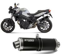 Escape Storm by Mivv Silenciador Oval Nero Acero para Bmw F 800 R 2009 > 2016