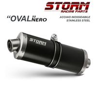 Tubo De Escape Storm by Mivv Oval Nero Acero Suzuki Gsx-r 750 2001 > 2003