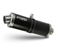 Escape homologado Storm OVAL Acero negro para YAMAHA YZF 600 R6 03-05