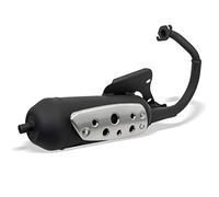 Tubo de escape TECNIGAS Silent Pro Daelim Tapo 50 Tipo: GZ50GF | Scooter 2T AC; compatible con Kymco DJ 50 Refined SA10ED, SYM DD 50 FT05, SYM Fiddle 1 50 FA05U Silent Pro Black