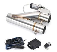 Tubo De Escape Universal 2 "2,25" 2,5 "3" Doble Válvula Escape Eléctrica Válvula Corte Silenciador De Tubo De Escape Kit Con Control Remoto Inalámbrico Extremos de tubo para escape de coche(2 Inch)