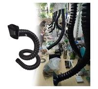 Tubo de escape universal absorbente de humo, manguera de humo de bambú de posicionamiento de 360° con válvula para soldadura y marcado