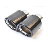 Tubo De Escape Universal De Acero Inoxidable Para Coche Con Bisel Rizado Y Brillante Cubierta Fibra Carbono Completa Punta Silenciador Tubo Extremo Garganta Cola(63-101mm)