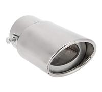 Tubo De Escape Universal Recto Para Coche En Acero Inoxidable Plateado Brillante Punta Trasera Del Silenciador Compatible Con La Mayoría De Vehículos Diámetro 3 8 A 5 3 Cm