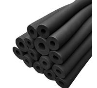 Tubo de espuma aislante for tuberías de 1/4" a 3", tubo de espuma impermeable de alta densidad for fontanería interior y exterior, unidad de aire acondicionado, 1 unidad(ID 2″xT 25/32")