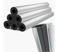 Tubo de espuma aislante para tuberías con lámina d Tubo de espuma aislamiento tubería precortado, papel aluminio, paquete 6 ID20-219mm THK10-50mm(ID165mm/THK50mm)