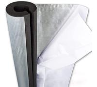Tubo de espuma aislante para tuberías con lámina, Tubo de aislamiento tuberías papel aluminio autoadhesivo, diámetro interior 22 mm a 108 , espesor 20 mm/30 , 0,95 m(A,34mm)