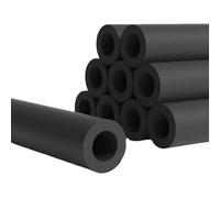 Tubo de espuma aislante para tuberías, cubierta de tubería aislada de conservación del calor, tubo de espuma de goma para agarre de mango y unidades de aire acondicionado al aire libre, negro (20 x 15