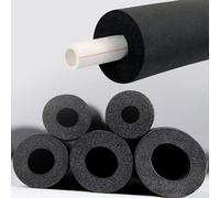 Tubo de espuma de aislamiento de tuberías, Tubo de espuma aislante for tuberías, caucho de nitrilo negro, flexible, anticongelante, for interiores y exteriores, varios tamaños(90MM*20MM*1.8M)