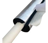 Tubo de Espuma de Aluminio Autoadhesivo, Retardante De Llama y Anticongelante, ID 16/27/43/60/76/110/219mm, Alta Densidad Goma Tuberias para Gimnasio Equipo y Maquinaria Industrial((ID)43MM x (TK)20MM