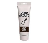 Tubo de estuco en pasta de color profesional, listo para usar, estuco para madera y pared, adhesión perfecta y secado rápido, nogal oscuro, 150 ml