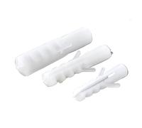 Tubo de expansión Amarillo Anclajes de Pared for Tubos de expansión de plástico Blanco M5-M8, Tapones de plástico Acanalados, 15-90 Unidades, Aptos for Tornillos autorroscantes.(45PCS,M6)
