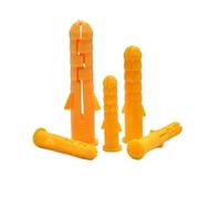 tubo de expansión de plástico, tacos de pared, Anclaje de pared plástico for tornillos autorroscantes M6 M8 M10 Amarillo Paquete 20-100 piezas(50(45pcs),M10)